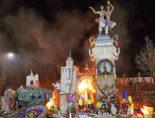 La cremà de la falla de San Pascual se incluye en el calendario de festividades locales de Ibi